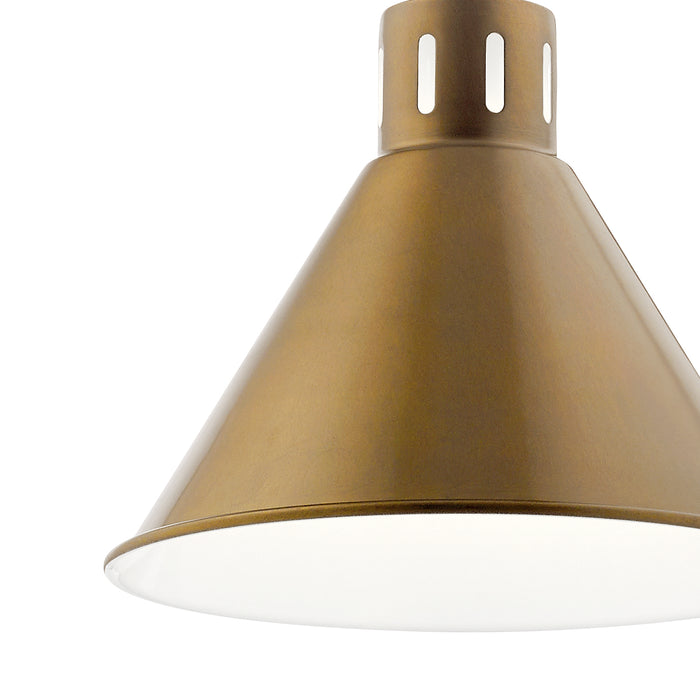 Kichler 52176NBR One Light Pendant, Natural Brass