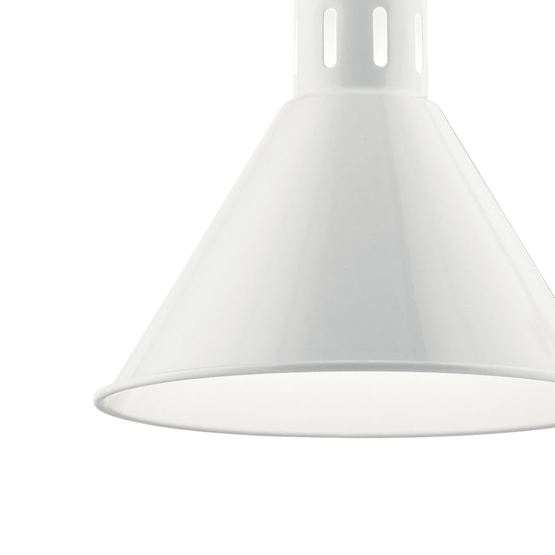 Kichler 52176WH One Light Pendant, White