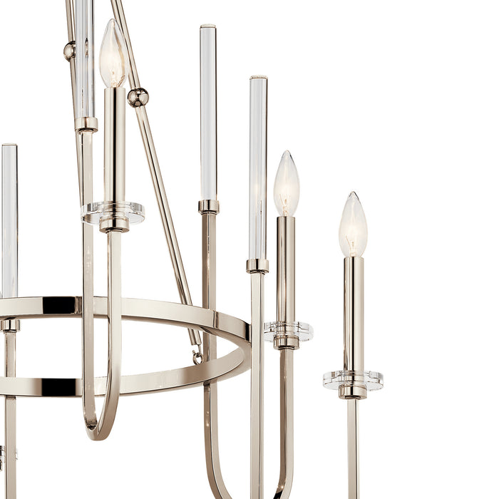Kichler 52209PN Six Light Chandelier, Polished Nickel