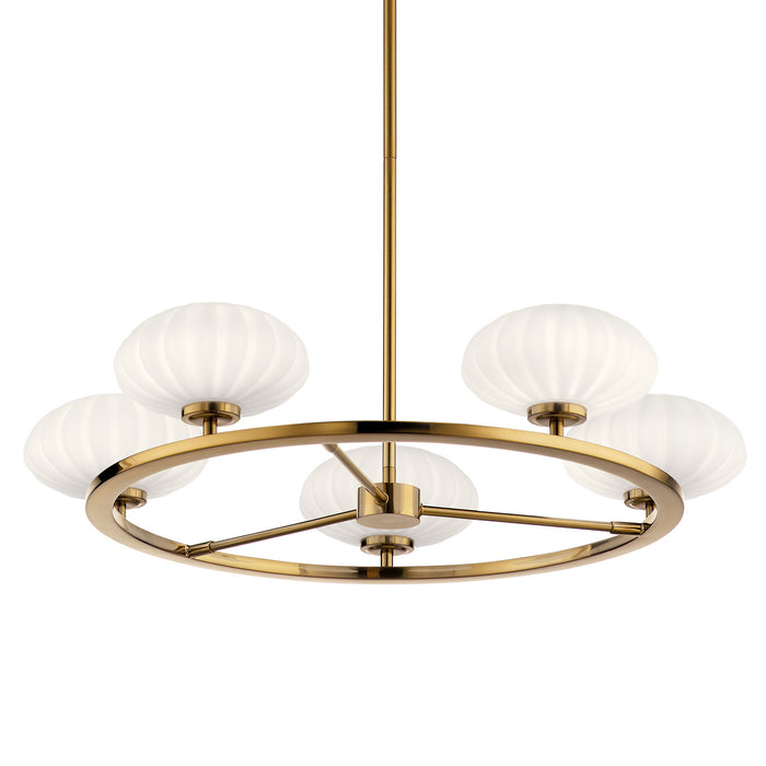 Kichler 52223FXG Five Light Chandelier, Fox Gold