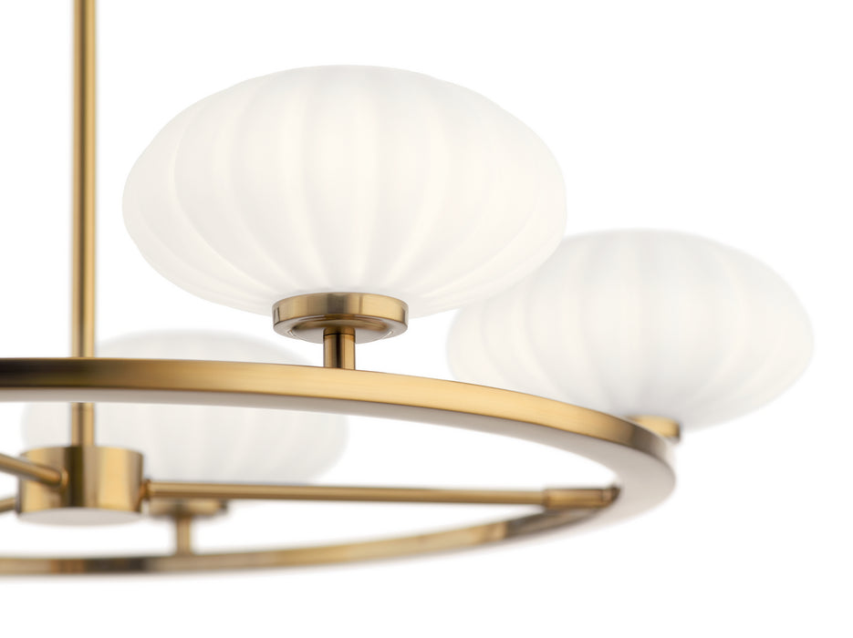 Kichler 52223FXG Five Light Chandelier, Fox Gold