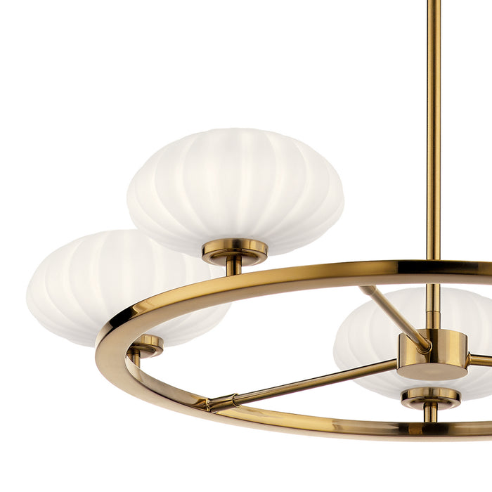 Kichler 52223FXG Five Light Chandelier, Fox Gold