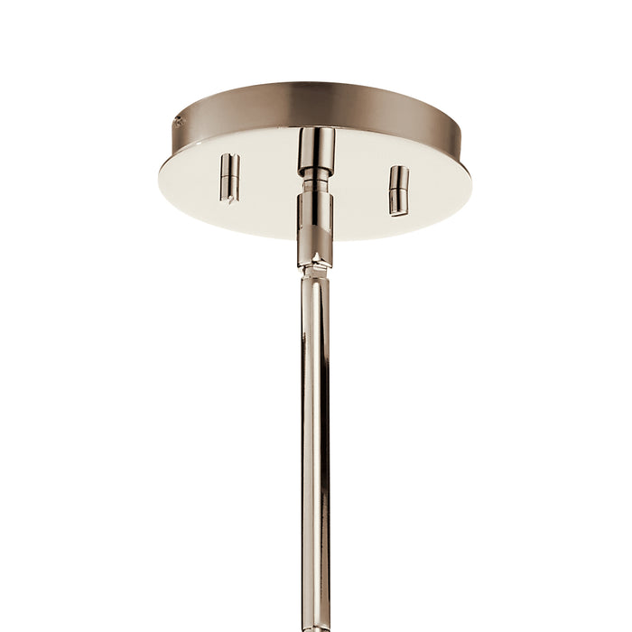 Kichler 52223PN Six Light Chandelier, Polished Nickel