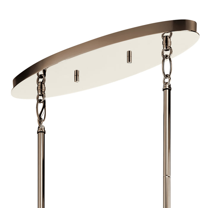 Kichler 52224PN Six Light Chandelier, Polished Nickel