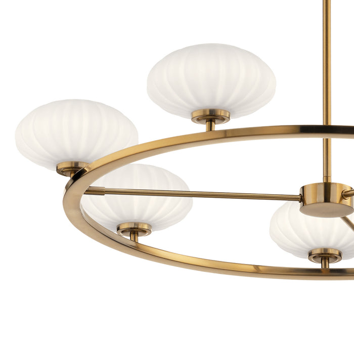 Kichler 52225FXG Seven Light Chandelier, Fox Gold