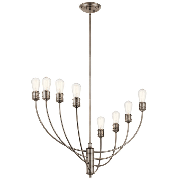 Kichler 52255CLP Eight Light Chandelier, Classic Pewter