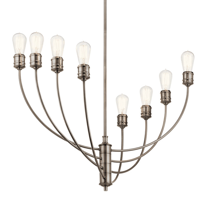 Kichler 52255CLP Eight Light Chandelier, Classic Pewter