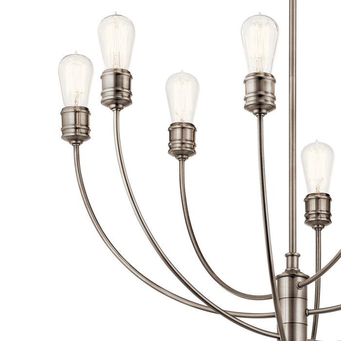 Kichler 52255CLP Eight Light Chandelier, Classic Pewter