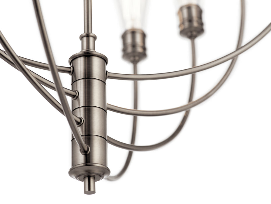 Kichler 52255CLP Eight Light Chandelier, Classic Pewter