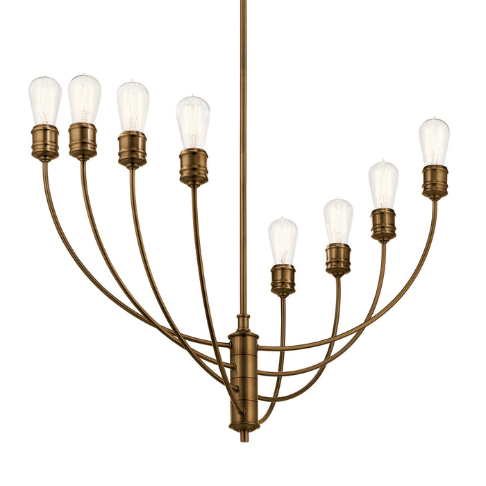 Kichler 52255SB Eight Light Chandelier, Satin Bronze