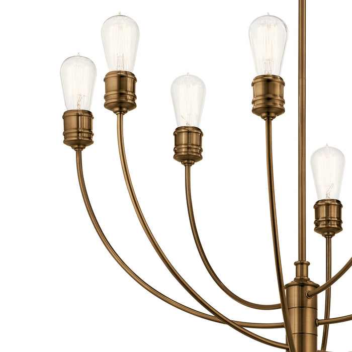 Kichler 52255SB Eight Light Chandelier, Satin Bronze