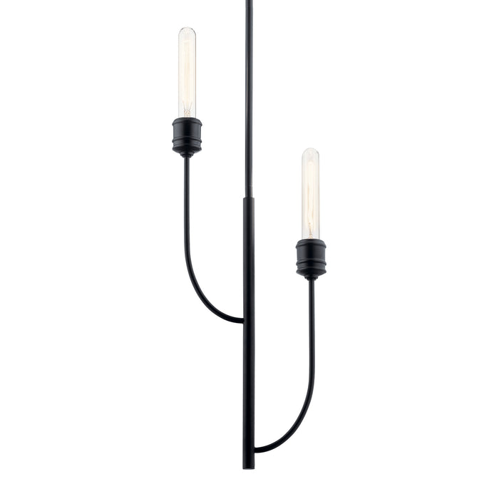 Kichler 52258BK Two Light Pendant, Black