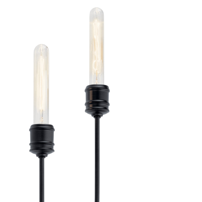 Kichler 52259BK Two Light Wall Sconce, Black