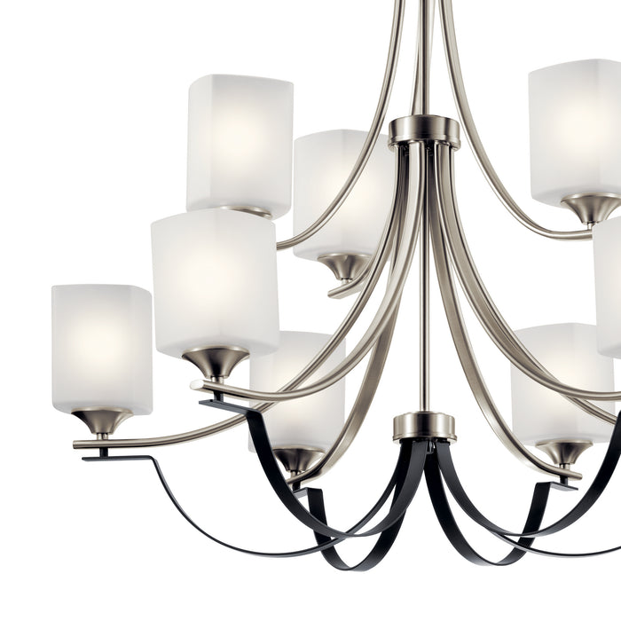 Kichler 52277NI Nine Light Chandelier, Brushed Nickel