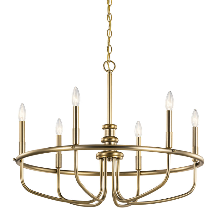 Kichler 52304CLZ Six Light Chandelier, Classic Bronze