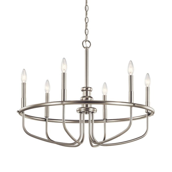 Kichler 52304NI Six Light Chandelier, Brushed Nickel (Open Box - Final Sale)