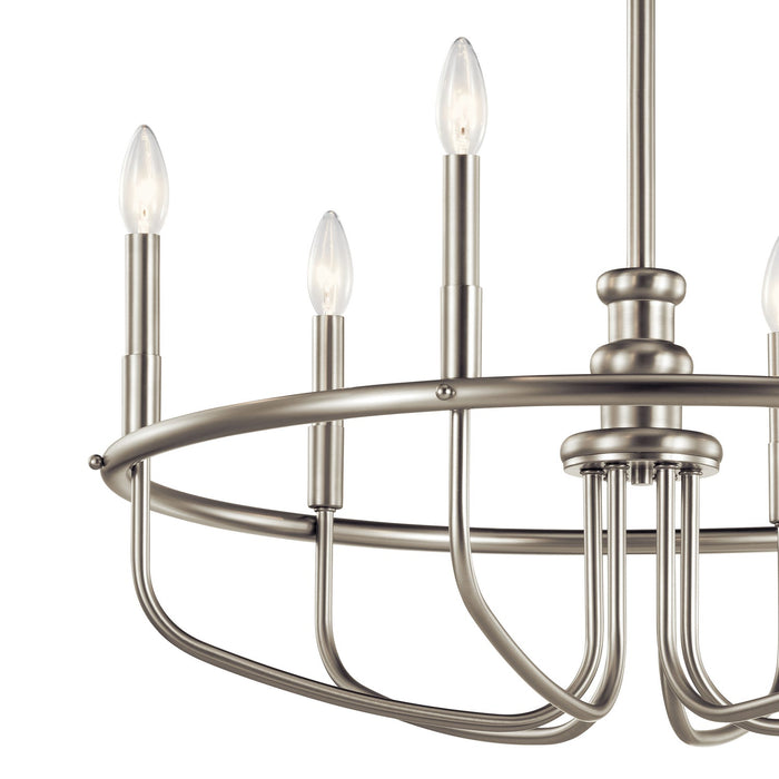 Kichler 52304NI Six Light Chandelier, Brushed Nickel (Open Box - Final Sale)