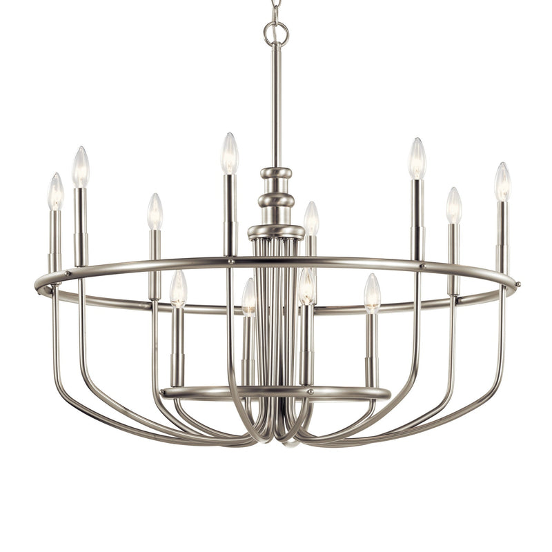 Kichler 52305NI 12 Light Chandelier, Brushed Nickel (Open Box - Final Sale)