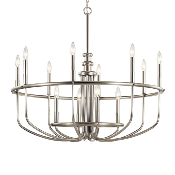 Kichler 52305NI 12 Light Chandelier, Brushed Nickel (Open Box - Final Sale)