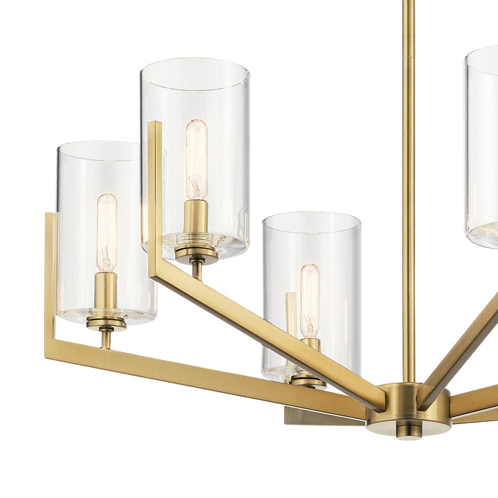 Kichler 52314BNB Six Light Chandelier, Brushed Natural Brass