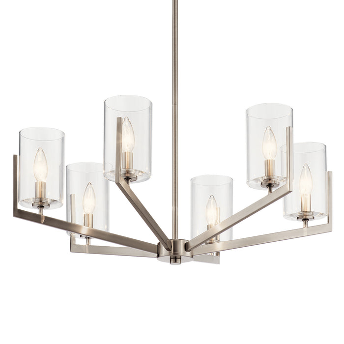 Kichler 52314CLP Six Light Chandelier, Classic Pewter