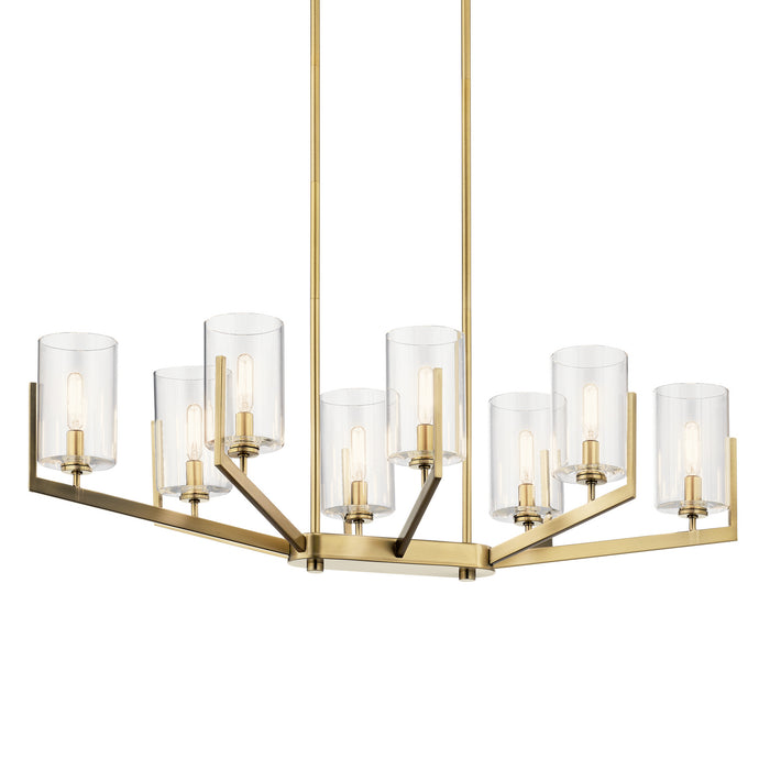 Kichler 52315BNB Eight Light Chandelier, Brushed Natural Brass