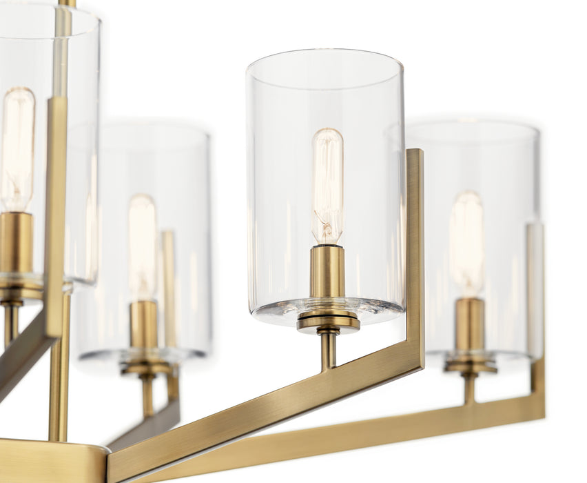 Kichler 52315BNB Eight Light Chandelier, Brushed Natural Brass