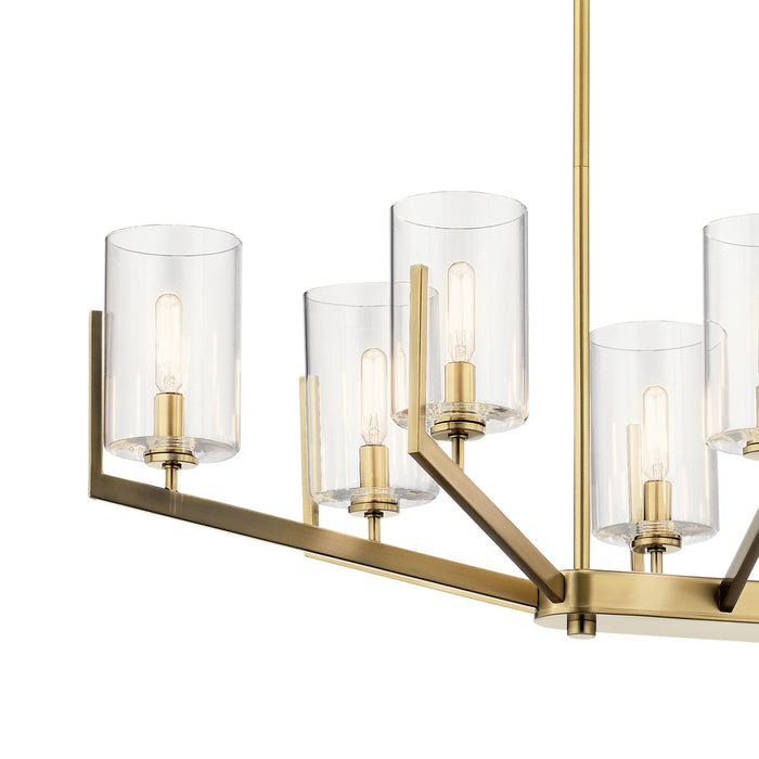 Kichler 52315BNB Eight Light Chandelier, Brushed Natural Brass