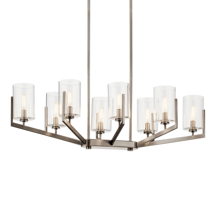 Kichler 52315CLP Eight Light Chandelier, Classic Pewter