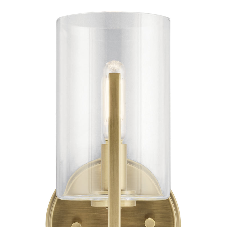 Kichler 52316BNB One Light Wall Sconce, Brushed Natural Brass