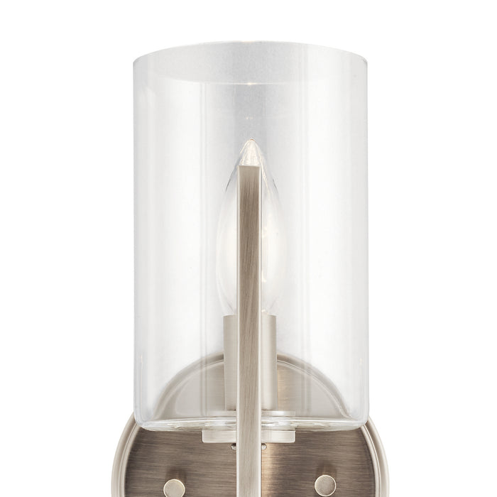 Kichler 52316CLP One Light Wall Sconce, Classic Pewter