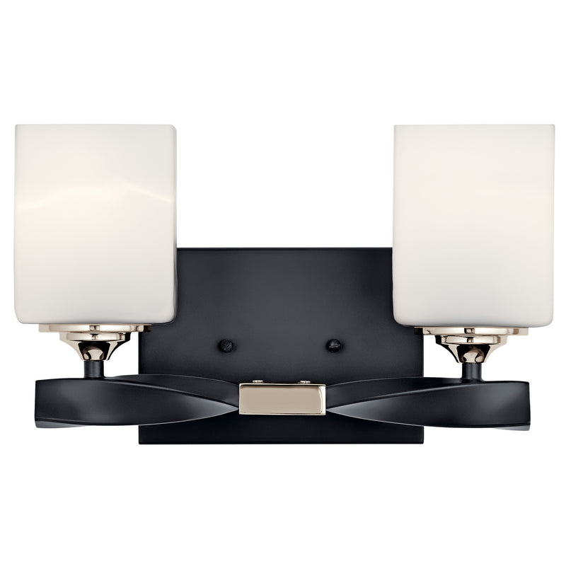 Kichler 55001BK Two Light Bath, Black