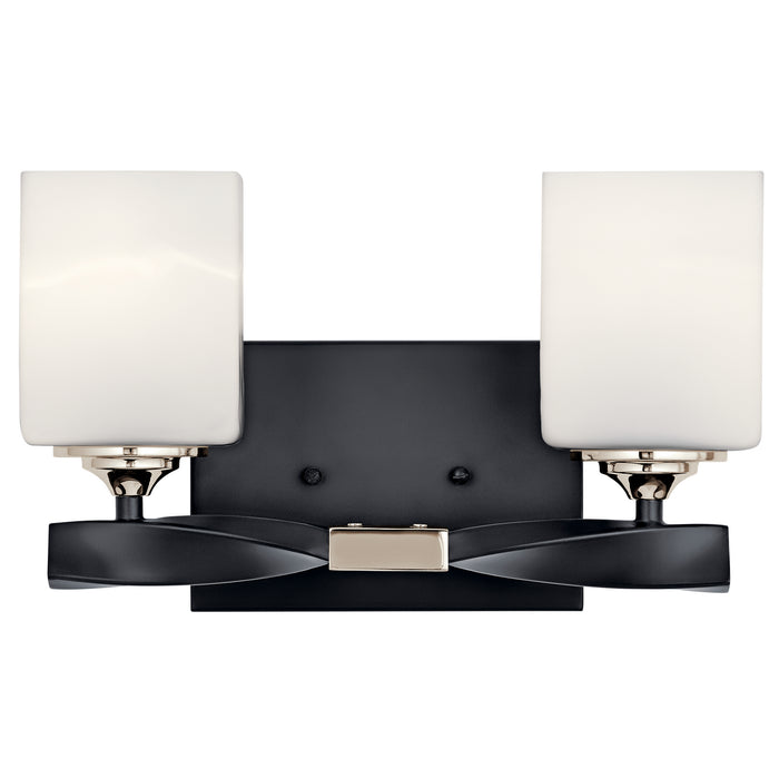 Kichler 55001BK Two Light Bath, Black