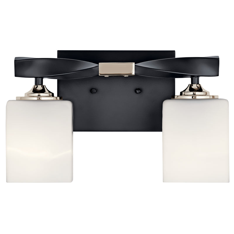 Kichler 55001BK Two Light Bath, Black