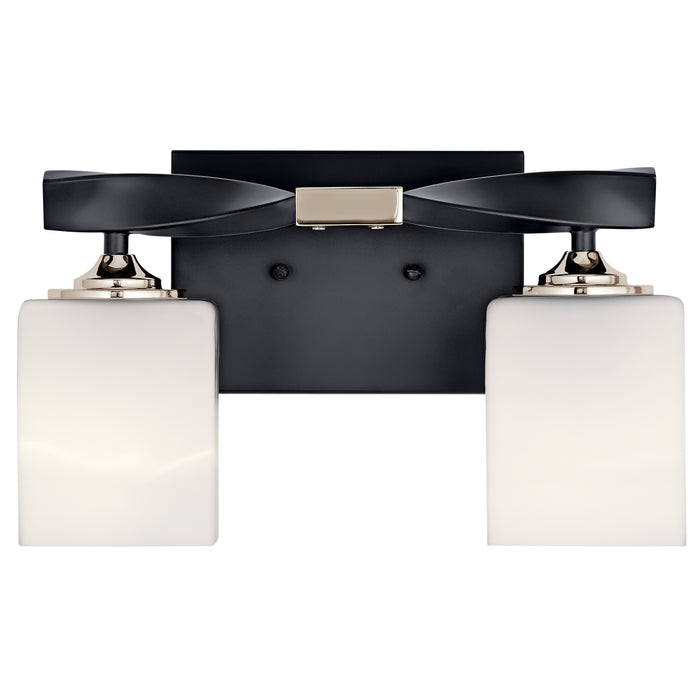 Kichler 55001BK Two Light Bath, Black
