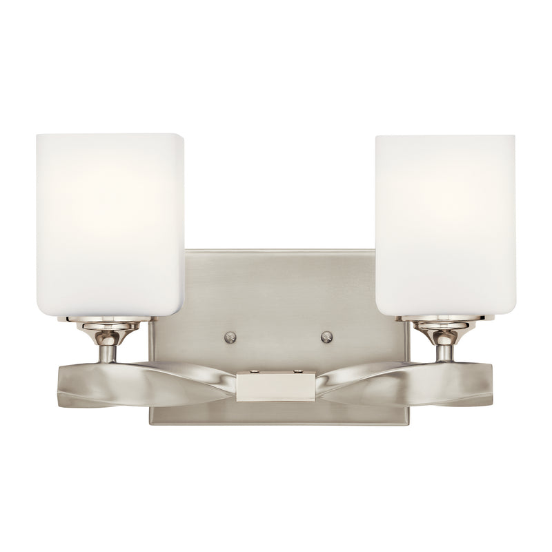 Kichler 55001NI Two Light Bath, Brushed Nickel