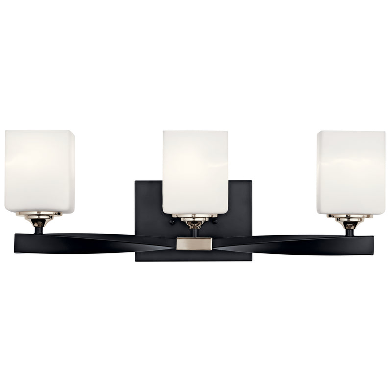 Kichler 55002BK Three Light Bath, Black