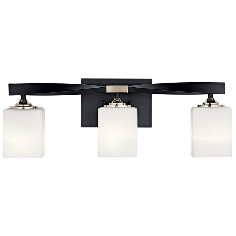 Kichler 55002BK Three Light Bath, Black