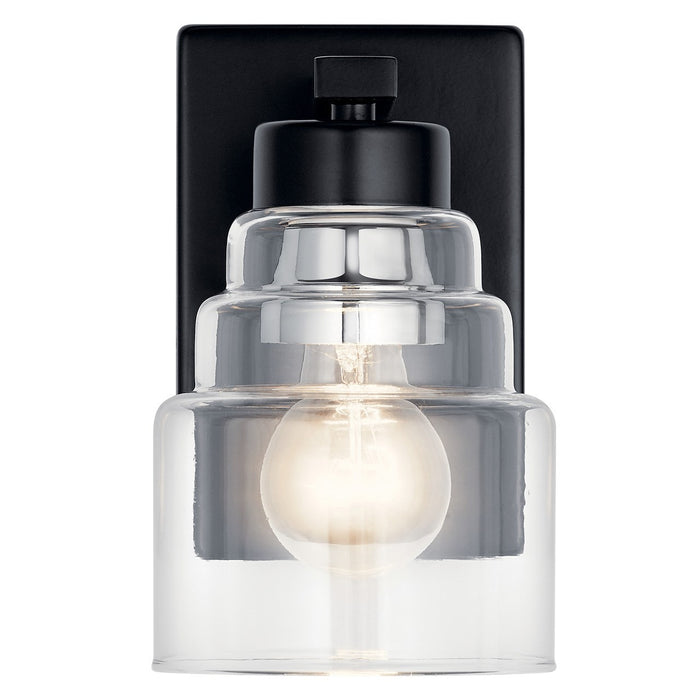 Kichler 55010BK One Light Wall Sconce, Black