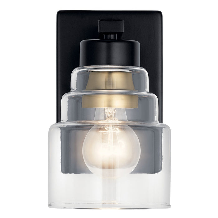 Kichler 55010BK One Light Wall Sconce, Black