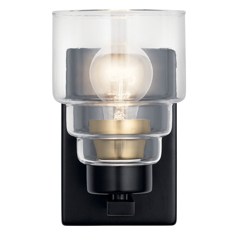 Kichler 55010BK One Light Wall Sconce, Black