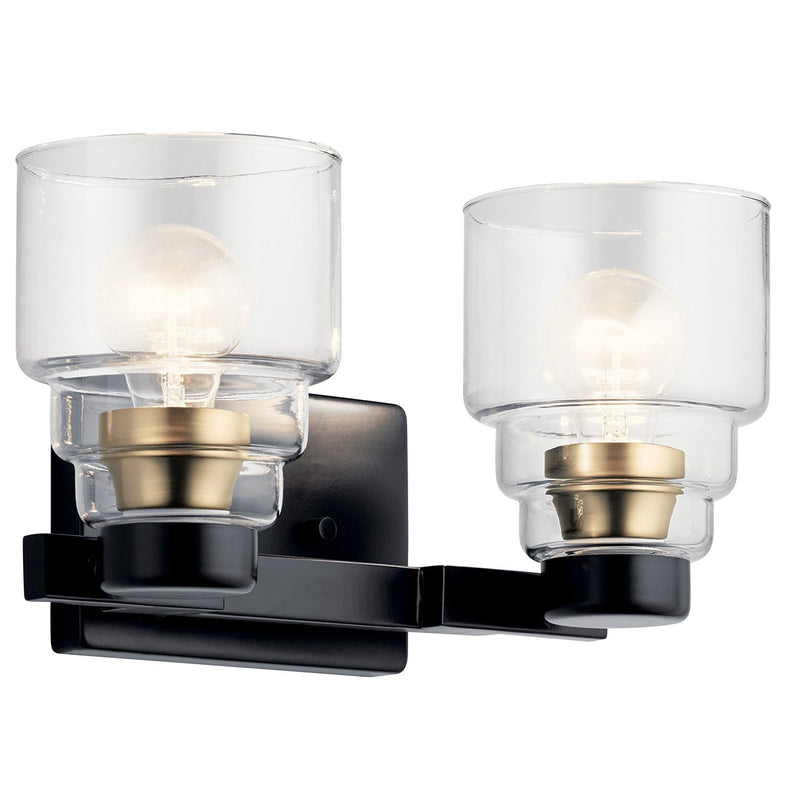 Kichler 55011BK Two Light Bath, Black