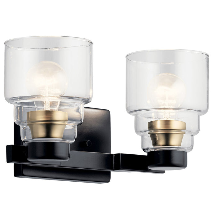 Kichler 55011BK Two Light Bath, Black