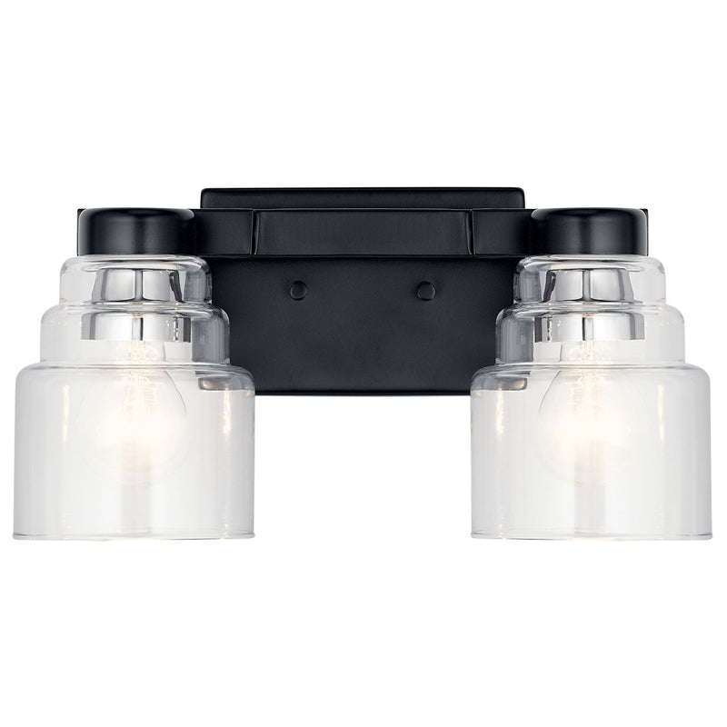 Kichler 55011BK Two Light Bath, Black
