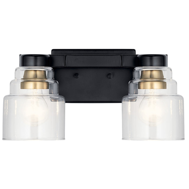 Kichler 55011BK Two Light Bath, Black