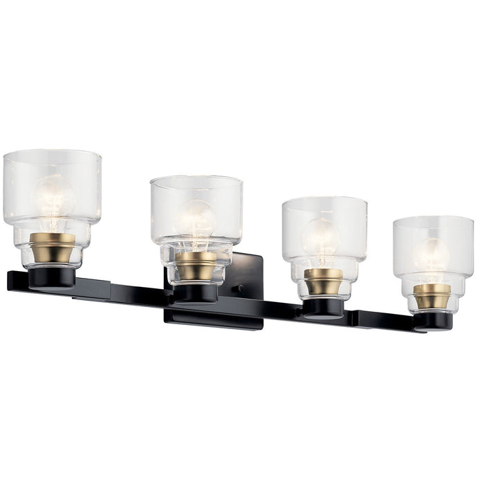Kichler 55013BK Four Light Bath, Black