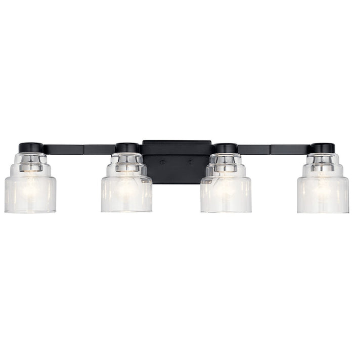Kichler 55013BK Four Light Bath, Black