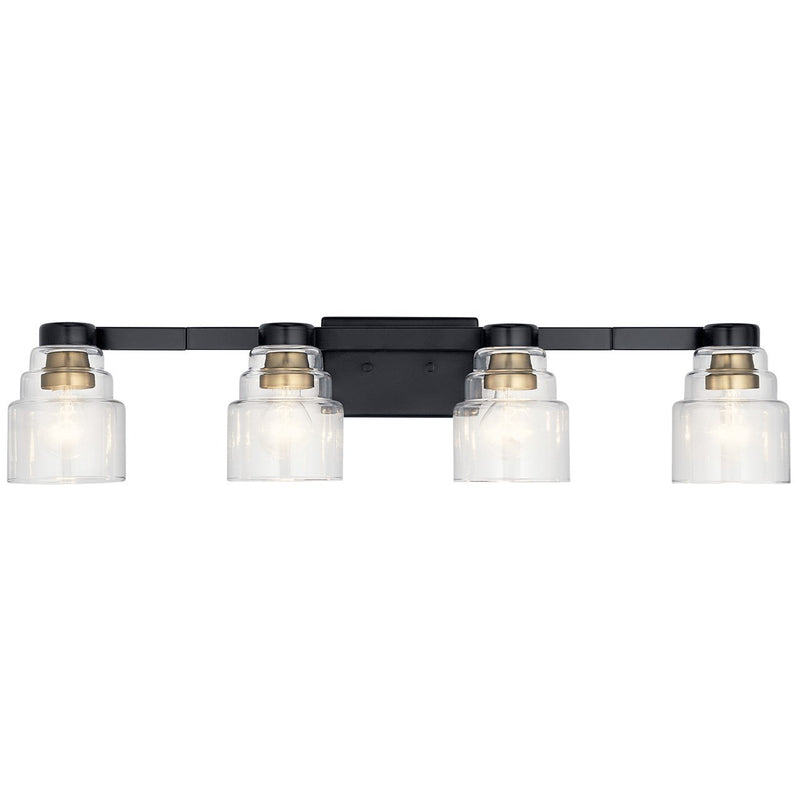 Kichler 55013BK Four Light Bath, Black