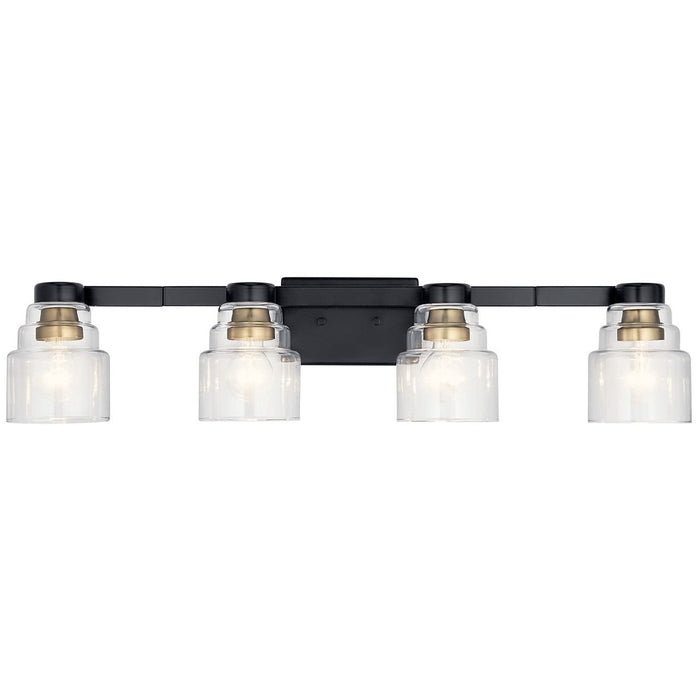 Kichler 55013BK Four Light Bath, Black