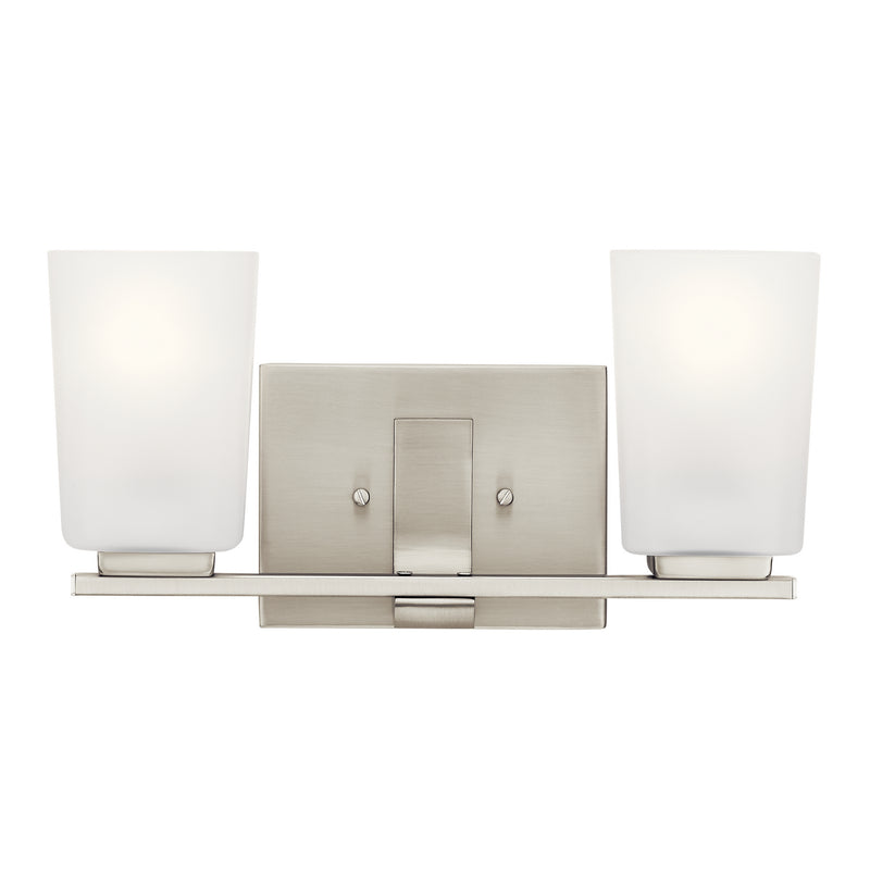 Kichler 55016NI Two Light Bath, Brushed Nickel